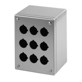 Elfin Push-button enclosure, 9 hole Ø 22, 140x180x125mm - Rubicon Partner Portal